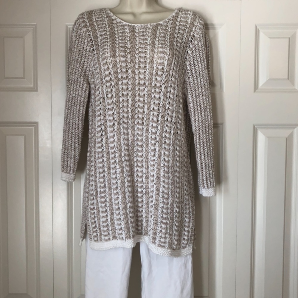 EUC Dana Bachman ribbon sweater size L